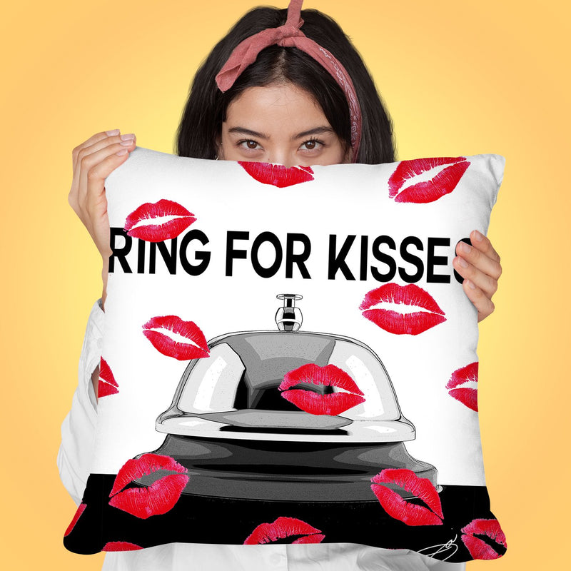 Ring For Kisses Throw Pillow by Jodi Pedri
