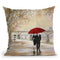 Romantic Paris Iii Red Umbrella Throw Pillow By Julia Purinton