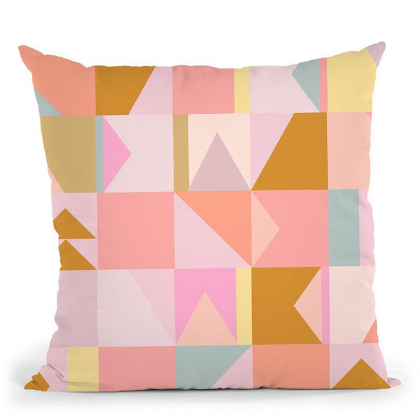 Geometric Xi Throw Pillow By June Journal