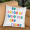 Be Proud Rainbow Ii Throw Pillow By June Journal