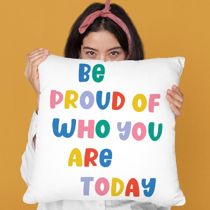 Be Proud Rainbow Ii Throw Pillow By June Journal