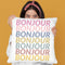 Bonjour Pastel Throw Pillow By June Journal
