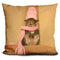 Jill Pink Winter Gearuare Throw Pillow
