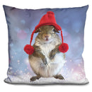 Jill Red Hatuare Throw Pillow