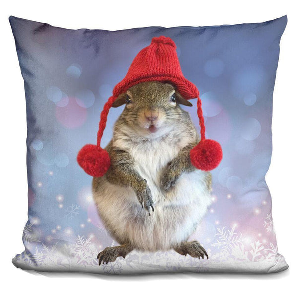 Jill Red Hatuare Throw Pillow