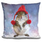 Jill Red Hatuare Throw Pillow