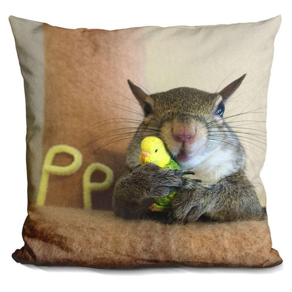 Jill With Birduare Throw Pillow