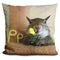 Jill With Birduare Throw Pillow
