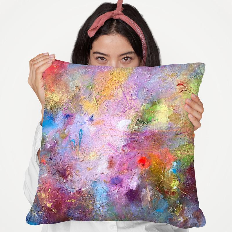 The Gift Throw Pillow By Kathleen Reits