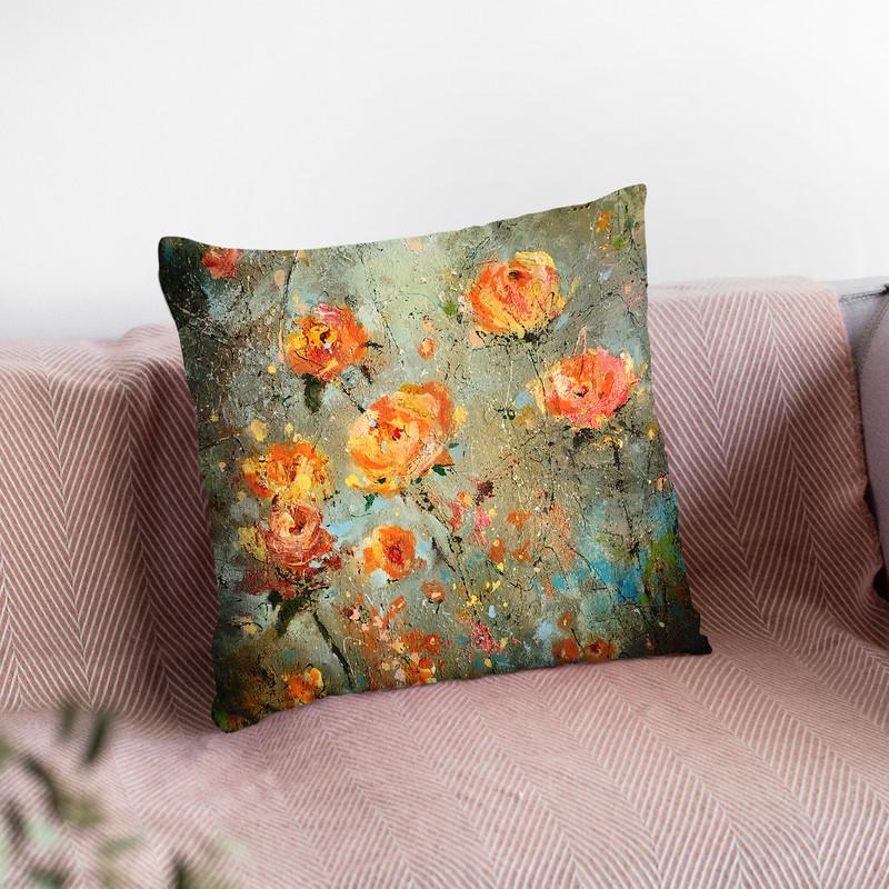 Warmth In Theadows Throw Pillow By Kathleen Reits