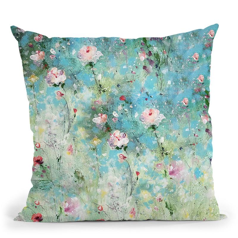 In The Garden Where Fairies Play Throw Pillow By Kathleen Reits