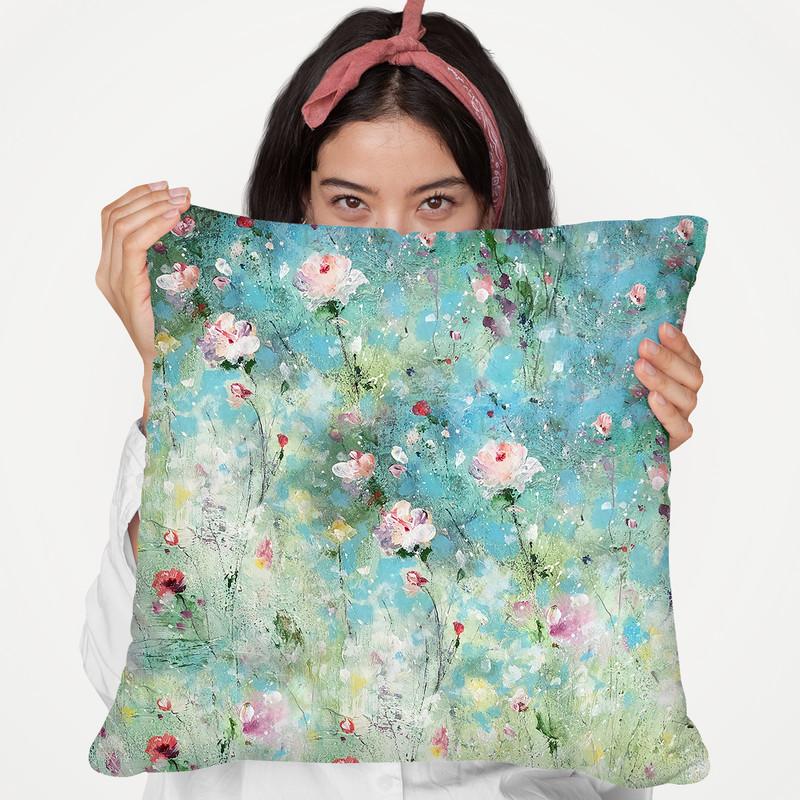 In The Garden Where Fairies Play Throw Pillow By Kathleen Reits