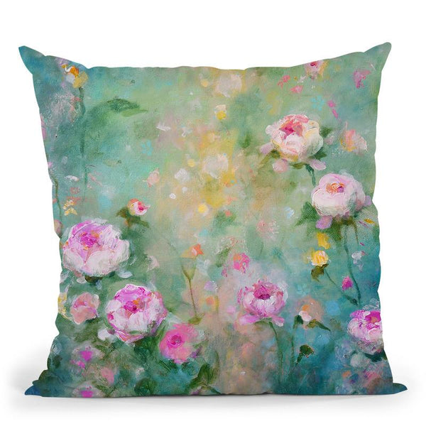 Peony Garden Throw Pillow By Kathleen Reits