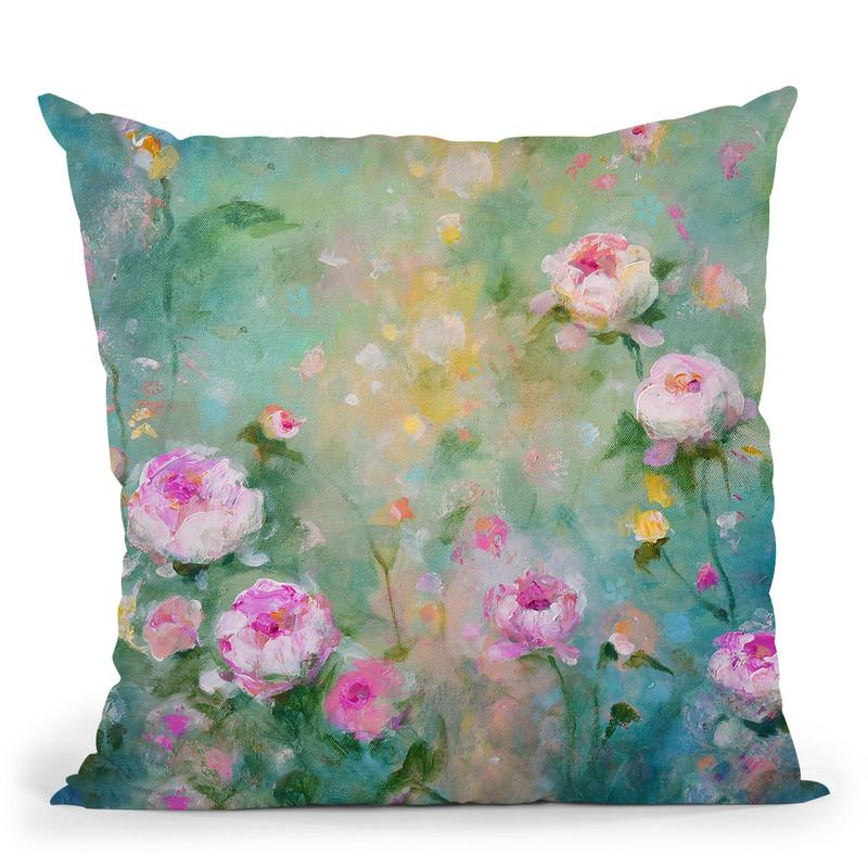 Peony Garden Throw Pillow By Kathleen Reits