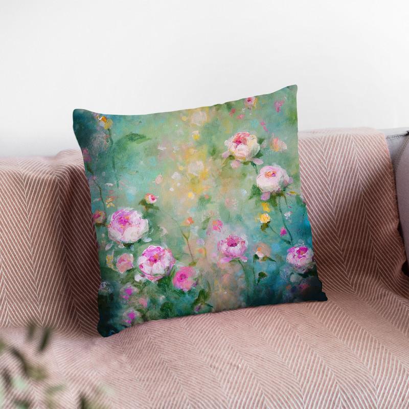 Peony Garden Throw Pillow By Kathleen Reits