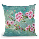 Pink Cherry Blossoms Throw Pillow By Kathleen Reits