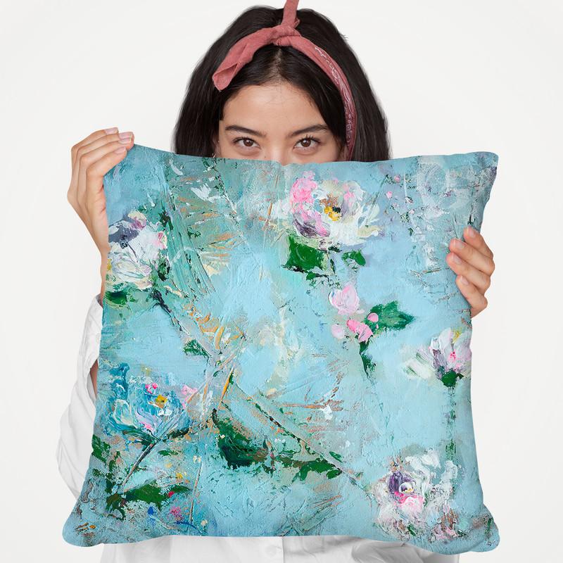 Scattered In Snow Throw Pillow By Kathleen Reits
