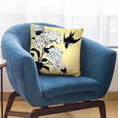 Hydrangea And Swallow Throw Pillow By Katsushika Hokusai