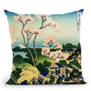 Hokusai Goten Yama Hill Throw Pillow By Katsushika Hokusai