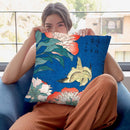 Peonies And Canary Throw Pillow By Katsushika Hokusai