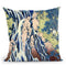 The Falling Mist Waterfall Throw Pillow By Katsushika Hokusai