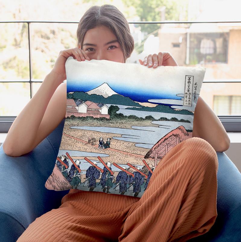 The Fuji Seen From The Gay Throw Pillow By Katsushika Hokusai