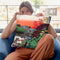 Women Returning Home Throw Pillow By Katsushika Hokusai