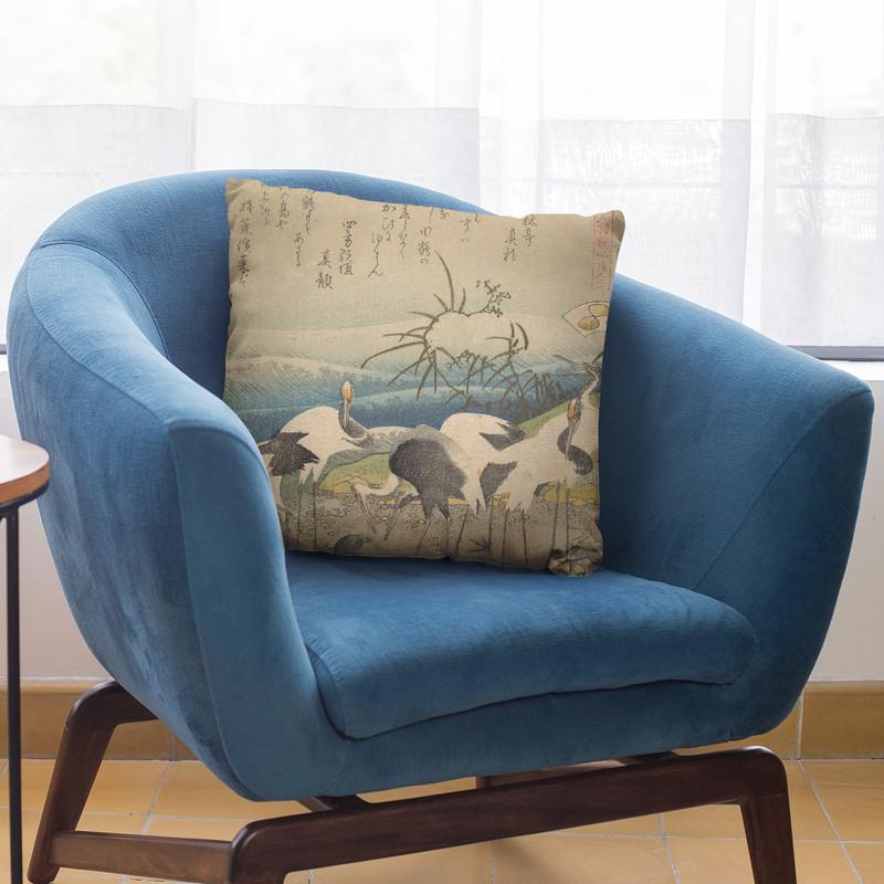 Ashi Clam, From The Series "Genroku Kasen Kai-Awase" Throw Pillow By Katsushika Hokusai