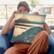 Cushion Pine At Aoyama (Aoyama Enza No Matsu) Throw Pillow By Katsushika Hokusai