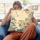 Dragonfly And Bellflower Throw Pillow By Katsushika Hokusai