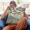 Hodogaya On The T_kaid_ (T_kaid_ Hodogaya) Throw Pillow By Katsushika Hokusai