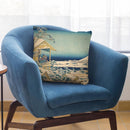 Morning After The Snow At Koishikawa In Edo (Koishikawa Yuki No Ashita) Throw Pillow By Katsushika Hokusai