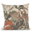 Mystical Bird (Kary_binga) Throw Pillow By Katsushika Hokusai