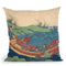 Poem By Funya No Asayasu Throw Pillow By Katsushika Hokusai
