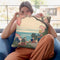 Poem By Gon-Ch_nagon Masafusa Throw Pillow By Katsushika Hokusai