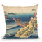Poem By Sangi No Takamura (Ono No Takamura) Throw Pillow By Katsushika Hokusai