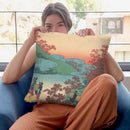 Poem By Sarumaru Day_ Throw Pillow By Katsushika Hokusai