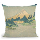 Reflection In Lake At Misaka In Kai Province (K_sh_ Misaka Suimen) Throw Pillow By Katsushika Hokusai