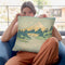 Reflection In Lake At Misaka In Kai Province (K_sh_ Misaka Suimen) Throw Pillow By Katsushika Hokusai