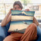 River In Musashi Province (Bush_ Tamagawa) Throw Pillow By Katsushika Hokusai