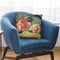 Rooster, Hen And Chicken With Spiderwort Throw Pillow By Katsushika Hokusai