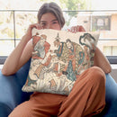 Seven Gods Of Good Fortune Throw Pillow By Katsushika Hokusai