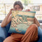 Snow On The Sumida River (Sumida) Throw Pillow By Katsushika Hokusai