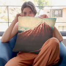 Storm Below Mount Fuji (Sanka No Haku U) Throw Pillow By Katsushika Hokusai