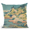 Tenp_zan At The Mouth Of The Aji River In Settsu Province (Sessh_ Ajikawaguchi Tenp_zan) Throw Pillow By Katsushika Hokusai