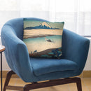 The Tama River, Musashi Province Throw Pillow By Katsushika Hokusai