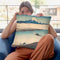 The Tama River, Musashi Province Throw Pillow By Katsushika Hokusai