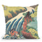 The Waterfall Where Yoshitsune Washed His Horse At Yoshino In Yamato Province (Wash_ Yoshino Yoshitsune Uma Arai No Taki) Throw Pillow By Katsushika Hokusai