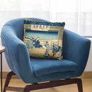 Yoshida On The T_kaid_ (T_kaid_ Yoshida) Throw Pillow By Katsushika Hokusai