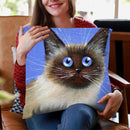 Blue Caboose Throw Pillow By Kim Haskins